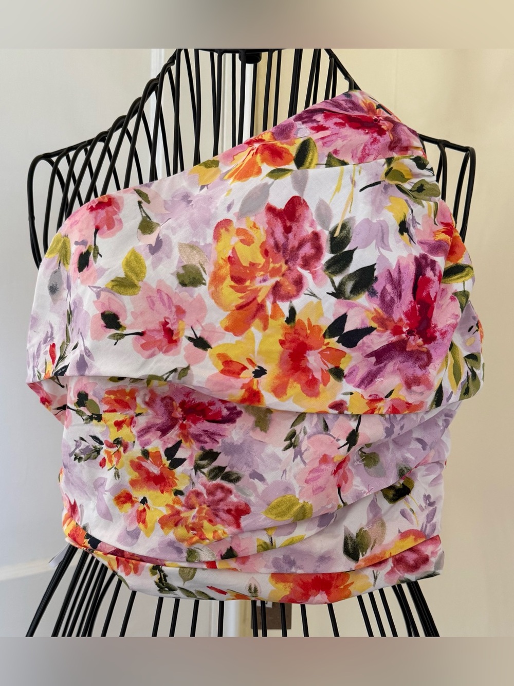 DO+BE Floral One Shoulder Ruched Crop Top | Size M NWT